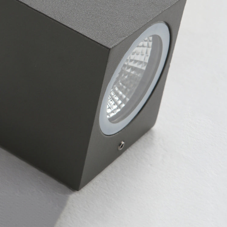 2 Lights Rectangular Wall Lighting Fixtures Modern Style Metal Wall Washer Sconce