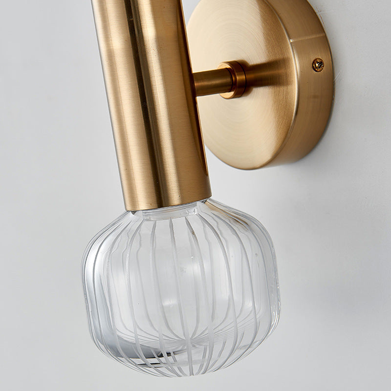 1 Light Cylinder Wall Lighting Fixtures Modern Style Glass Wall Mounted Lamps