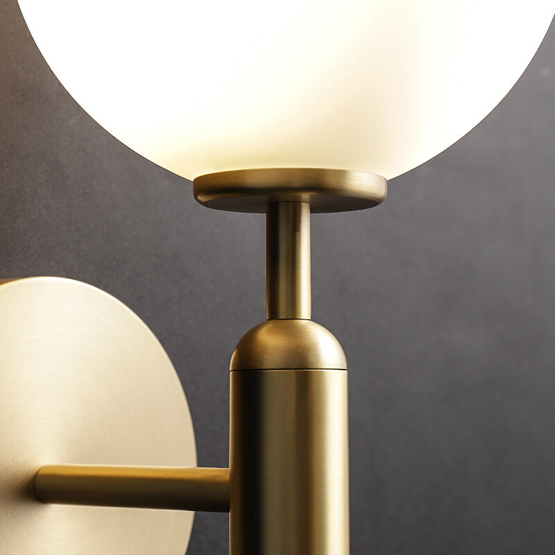 1 Light Ball Wall Lighting Fixtures Modern Style Glass Wall Mounted Lamps