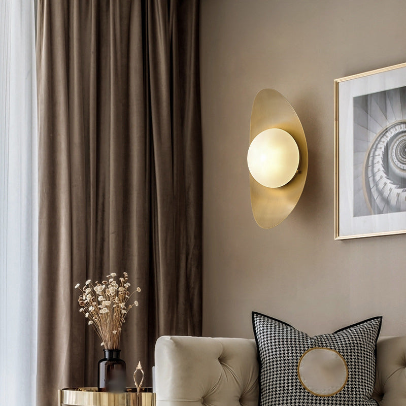 1 Light Globe Wall Lighting Fixtures Modern Style Glass Wall Mounted Lamps