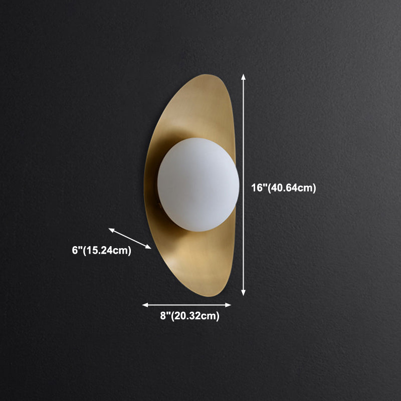 1 Light Globe Wall Lighting Fixtures Modern Style Glass Wall Mounted Lamps
