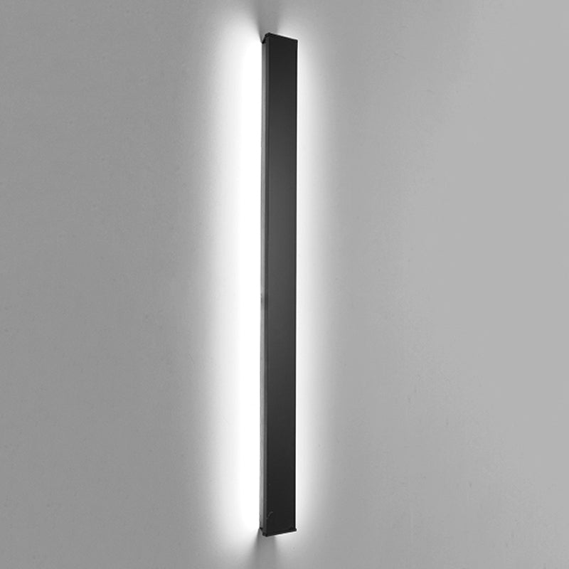 Metal Linear Shade Wall Sconce Modern Style 1- Light Wall Mount Light in Black