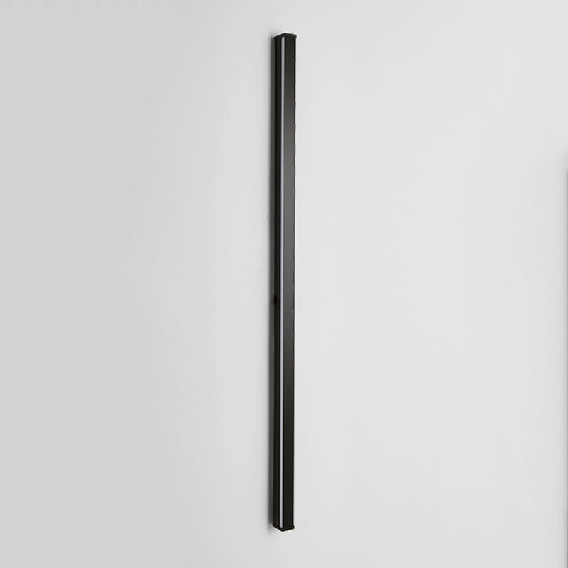 Metal Linear Shade Wall Sconce Modern Style 1- Light Wall Mount Light in Black