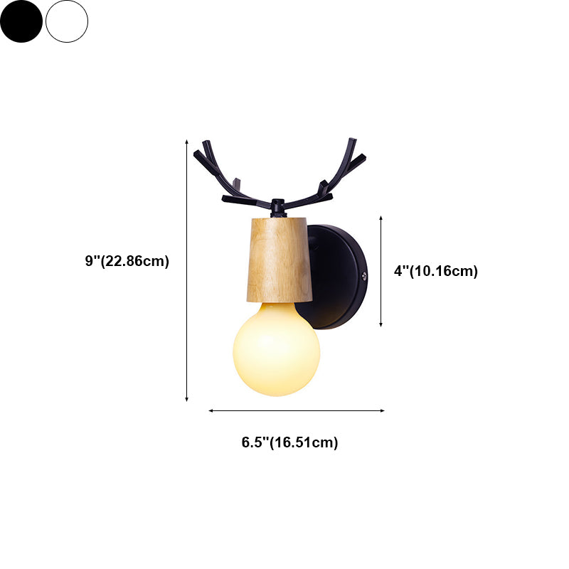 Geometric Wall Lighting Fixtures Modern Style Wood 1 Light Wall Lighting
