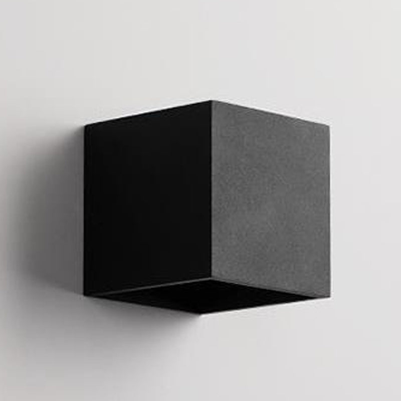 Square Shade Metal Wall Sconce Modern Style 2 Lights Wall Mount Lighting