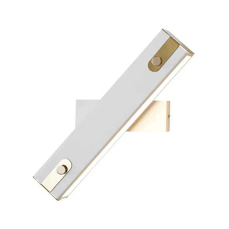 Modern Metal Rotatable Wall Light Rectangle 12" Wide LED Wall Sconce for Living Room