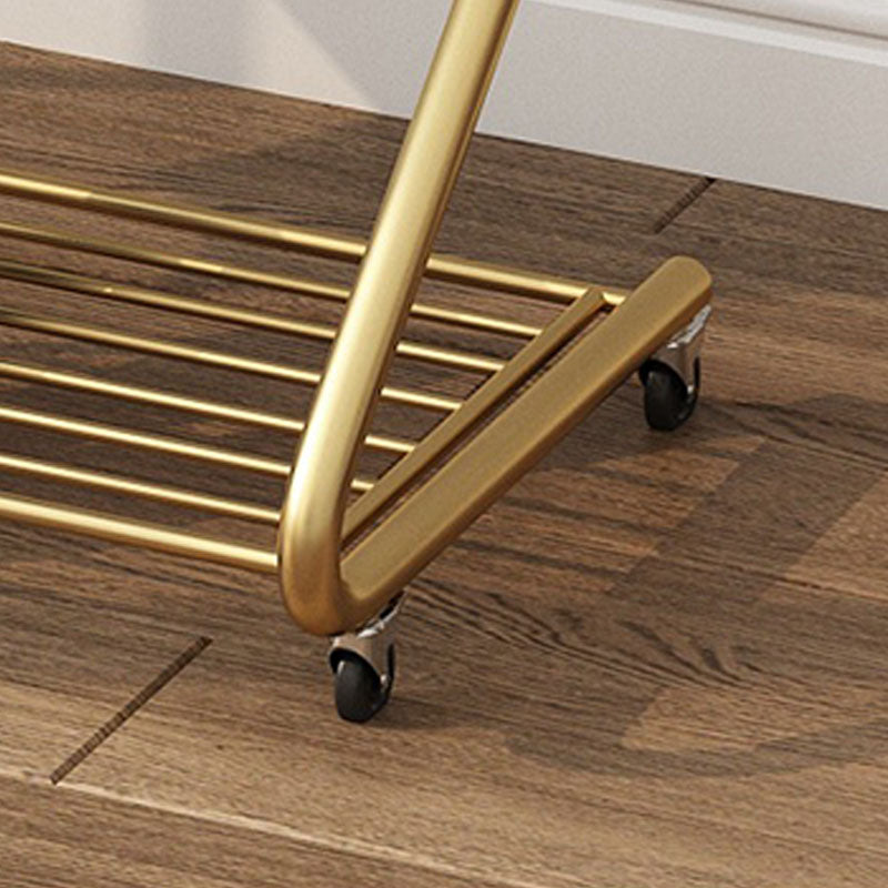 Modern Hall Stand Metal No Distressed Scroll Wheel Design Coat Rack