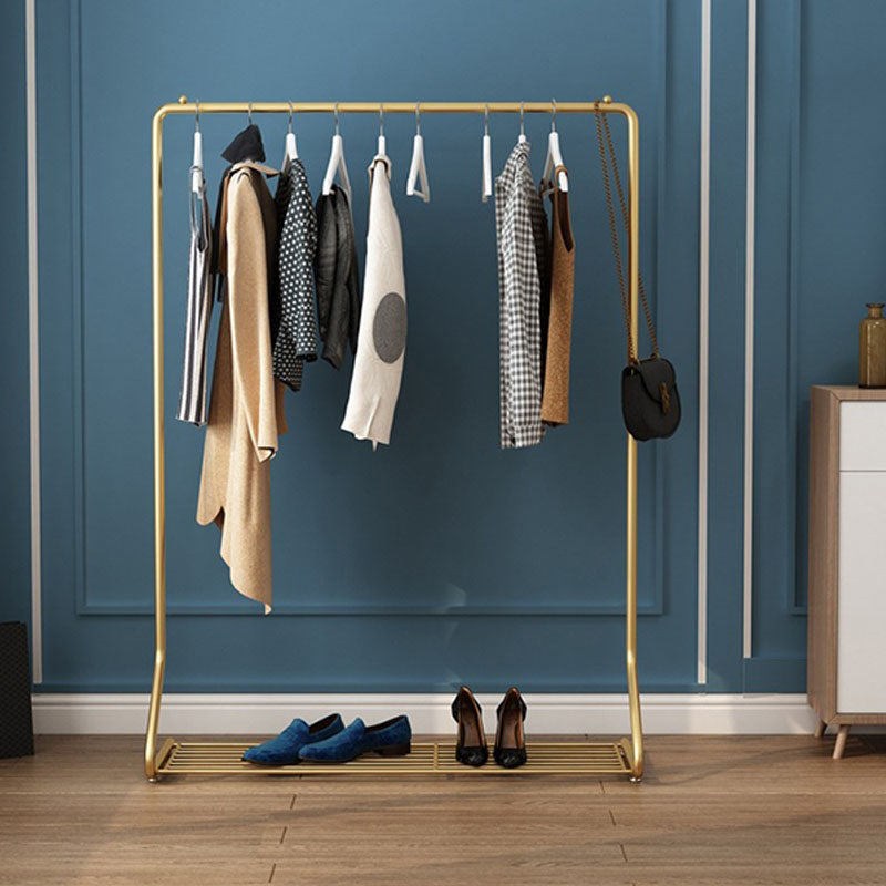 Modern Hall Stand Metal No Distressed Scroll Wheel Design Coat Rack