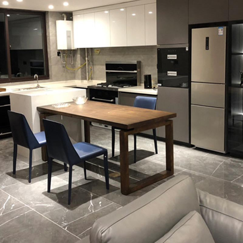 Pine Solid Wood Dining Table Rectangle Modern Dining Table with Sled Base