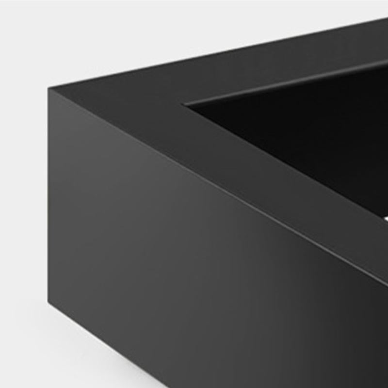 Industrial Trestle Base Dining Table Rectangle Solid Wood Dining Site Table without Chair