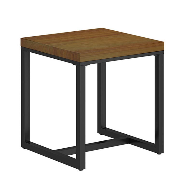 Industrial Trestle Base Dining Table Rectangle Solid Wood Dining Site Table without Chair