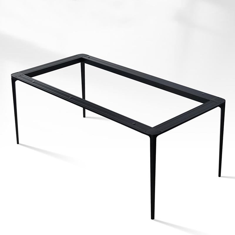Rectangle Modern Stone Table Standard Height Kitchen Room Table with 4 Legs