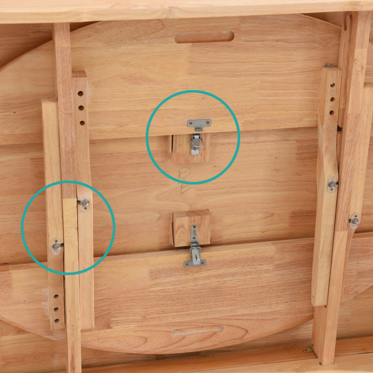 Solid Wood Dining Table Modern Extendable Furniture with 4 Legs for Home