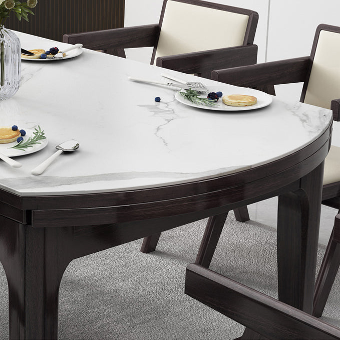 4 Legs Dining Table Sintered Stone Top Table for Home Kitchen Dinner