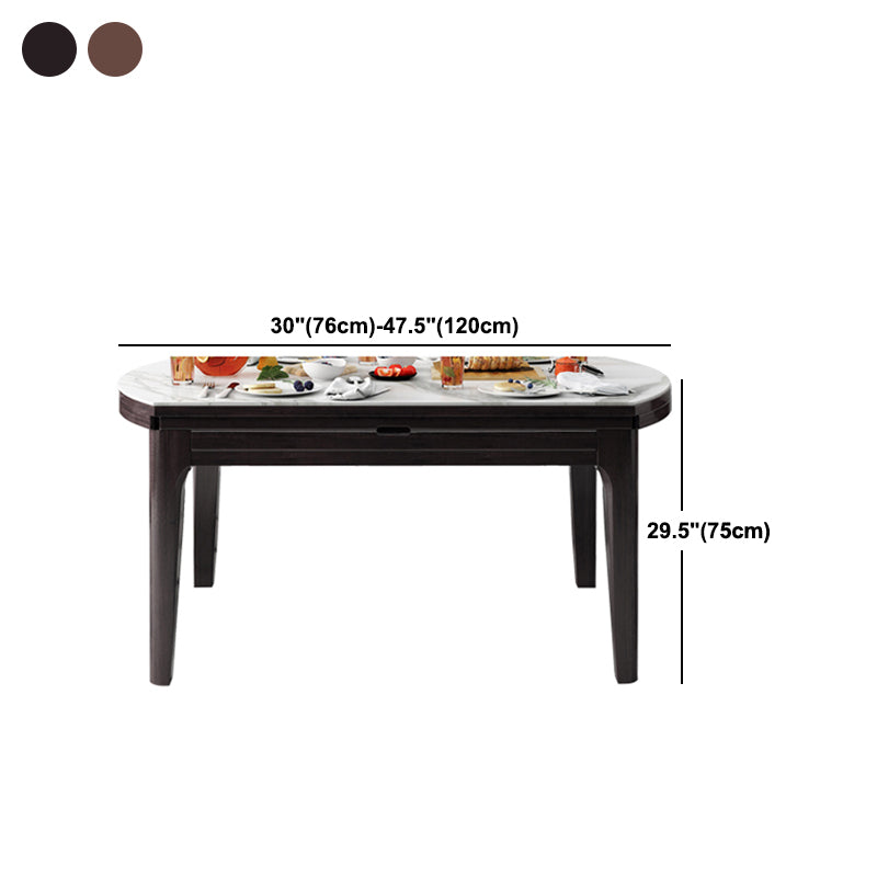 4 Legs Dining Table Sintered Stone Top Table for Home Kitchen Dinner