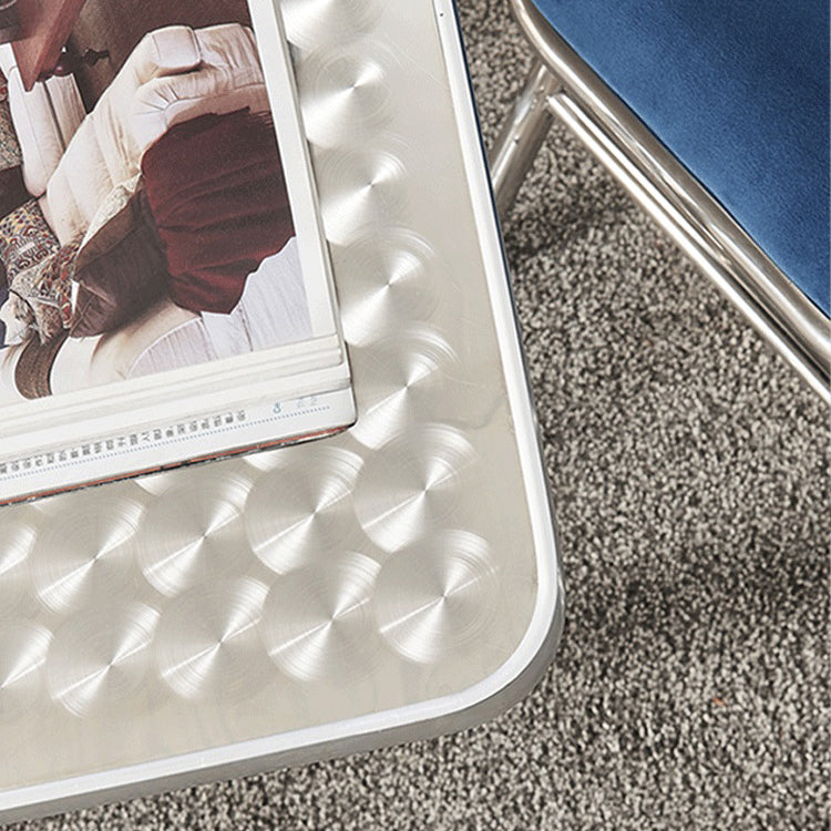 Stainless Steel Dining Table Industrial Pedestal Dining Table in Stainless Steel