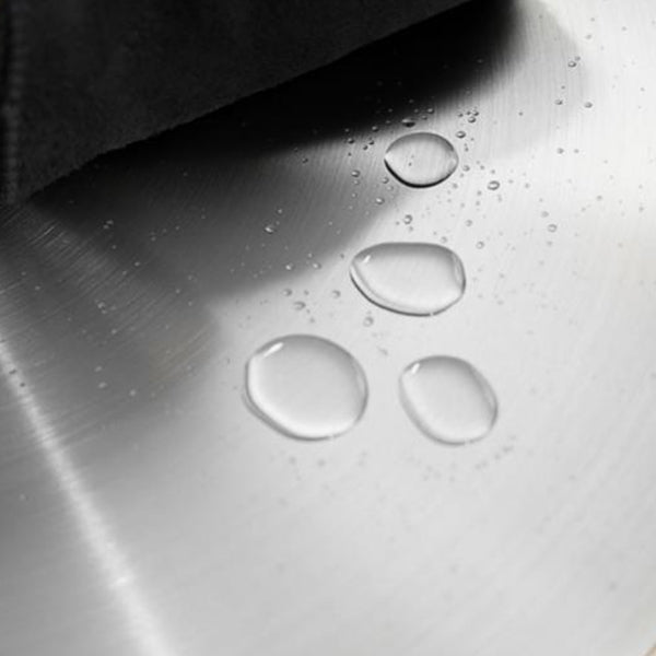 Square Dining Table Industrial Stainless Steel Table with Pedestal Base