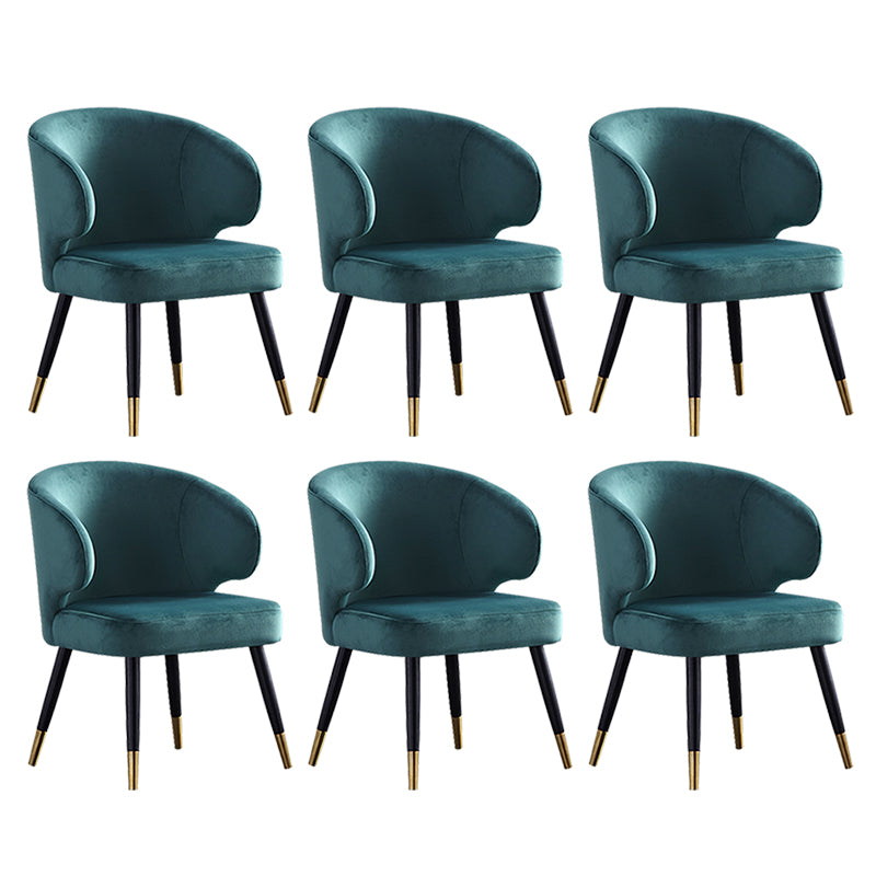 Velvet Dining Arm Chair Upholstered Dining Accent Chair for Home