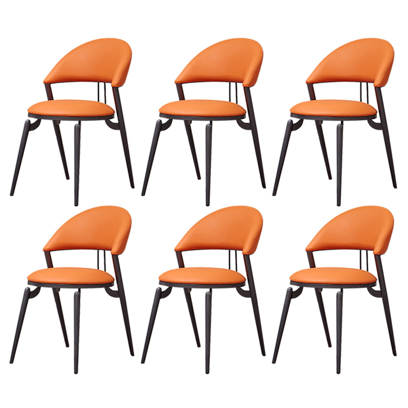 Metal Industrial Dining Chair Matte Finish Open Back Side Chair