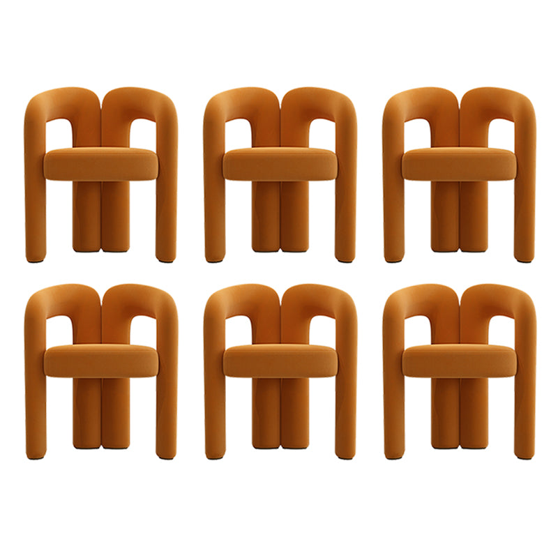 Modern Style Upholstered Dining Chair Open Back Dining Armchair