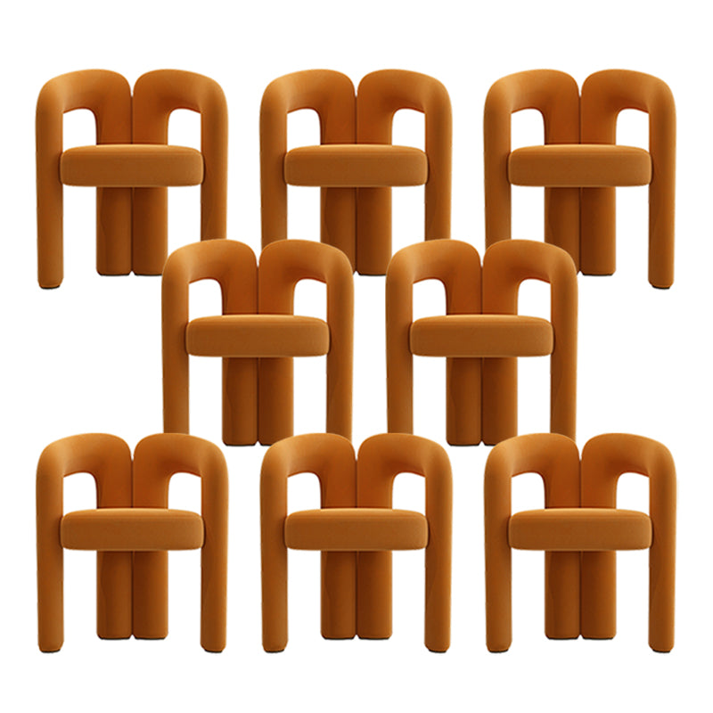 Modern Style Upholstered Dining Chair Open Back Dining Armchair