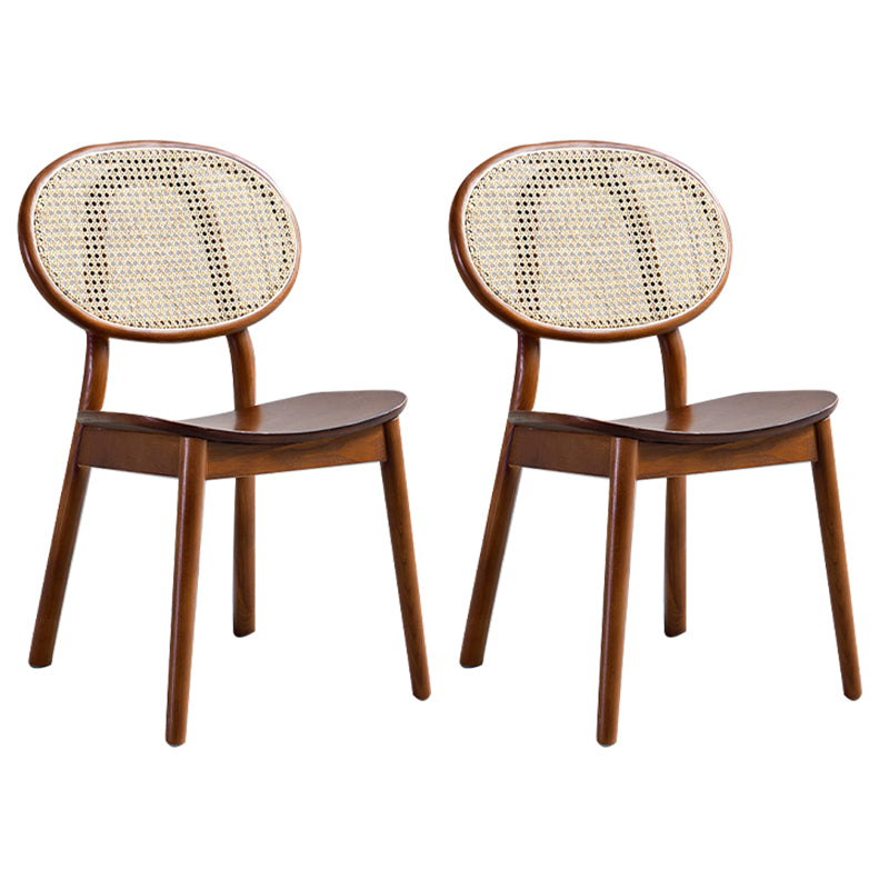 Traditional Style Dining Chair Solid Wood Open Back Dining Side Chair