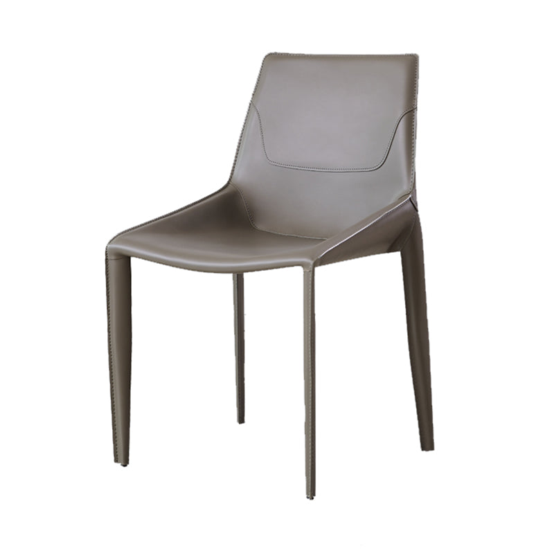 Modern Style Dining Chair Armless Dining Chairs with Metal Legs for Kitchen
