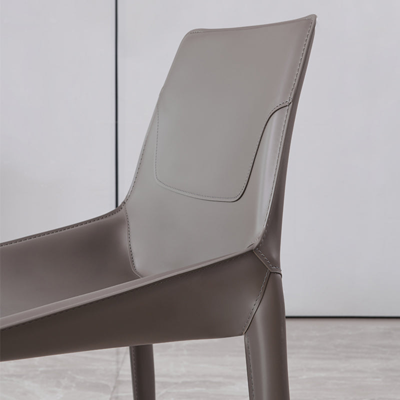 Modern Style Dining Chair Armless Dining Chairs with Metal Legs for Kitchen