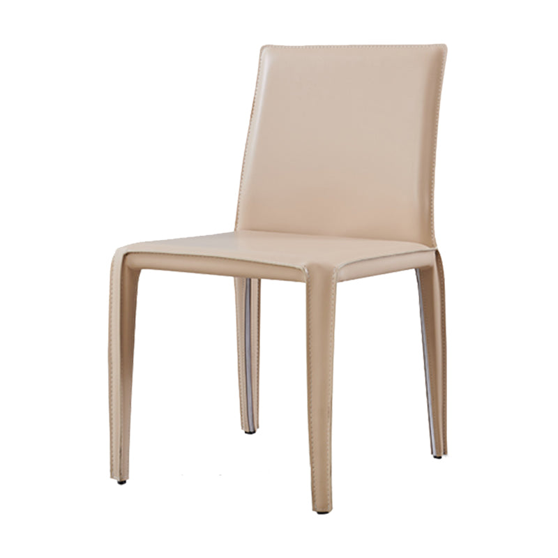 Modern Style Dining Chairs Armless Dining Chair with Metal Legs for Kitchen