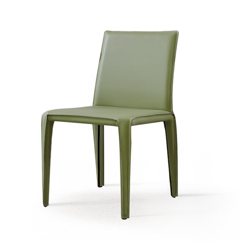 Modern Style Dining Chairs Armless Dining Chair with Metal Legs for Kitchen