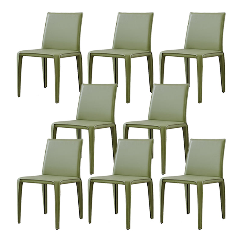 Modern Style Dining Chairs Armless Dining Chair with Metal Legs for Kitchen