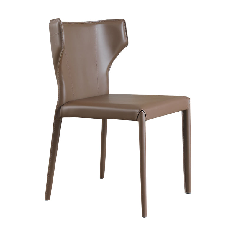 Modern Style Dining Chair Armless Dining Chair with Metal Legs for Kitchen