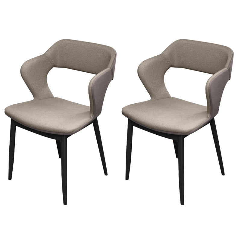 Industrial Style Dining Chair Armless Dining Chair with Metal Legs for Kitchen