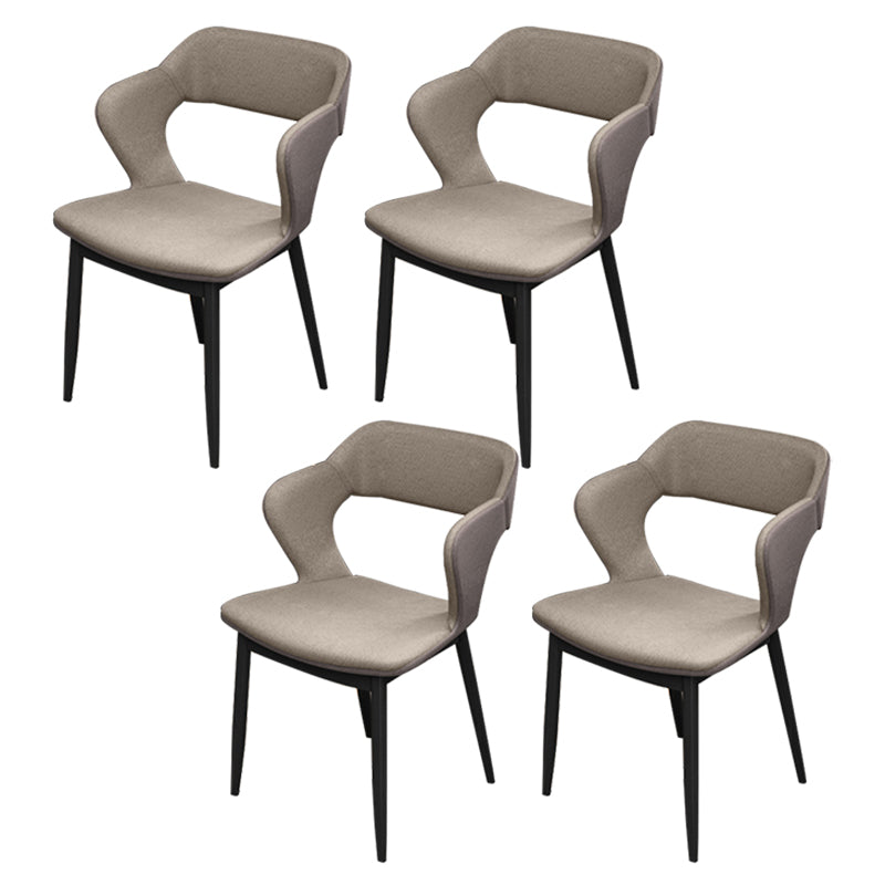 Industrial Style Dining Chair Armless Dining Chair with Metal Legs for Kitchen