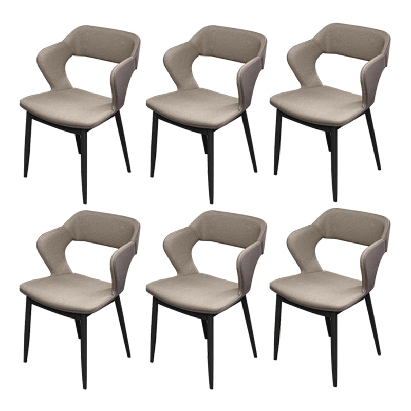 Industrial Style Dining Chair Armless Dining Chair with Metal Legs for Kitchen