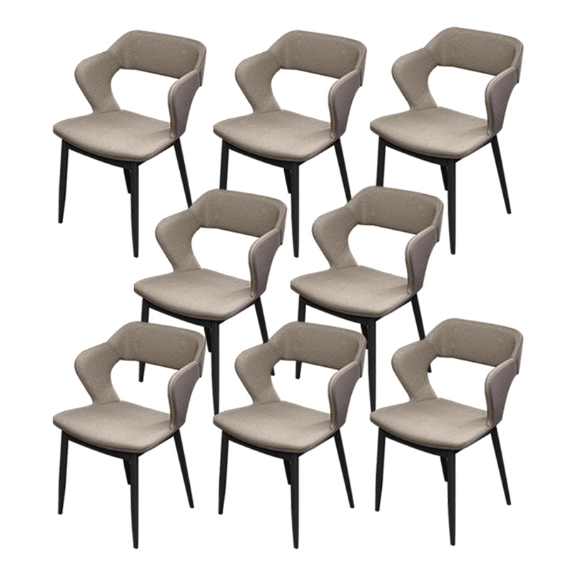 Industrial Style Dining Chair Armless Dining Chair with Metal Legs for Kitchen