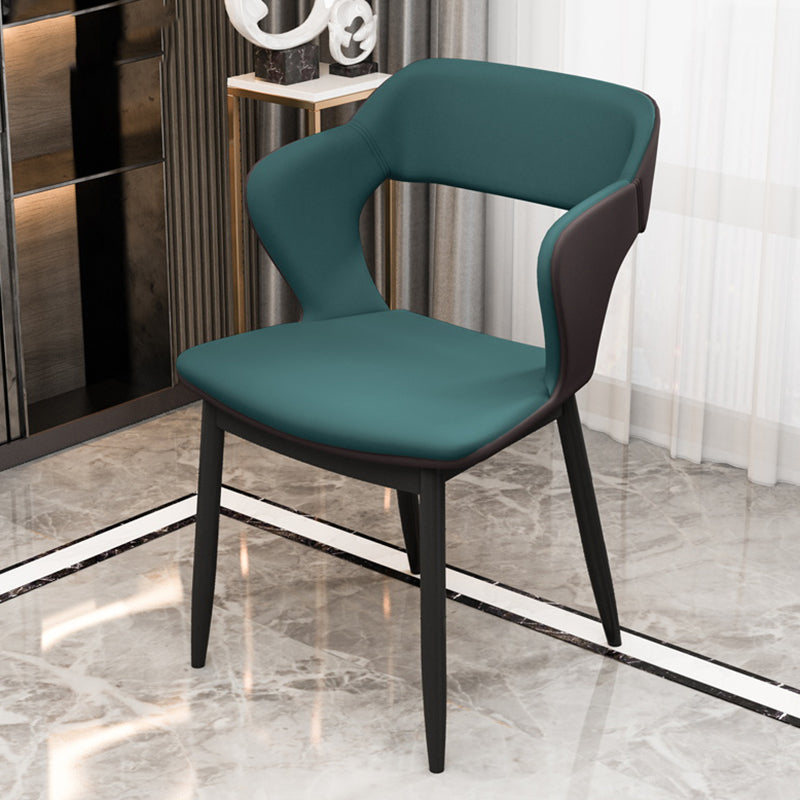 Industrial Style Dining Chair Armless Dining Chair with Metal Legs for Kitchen