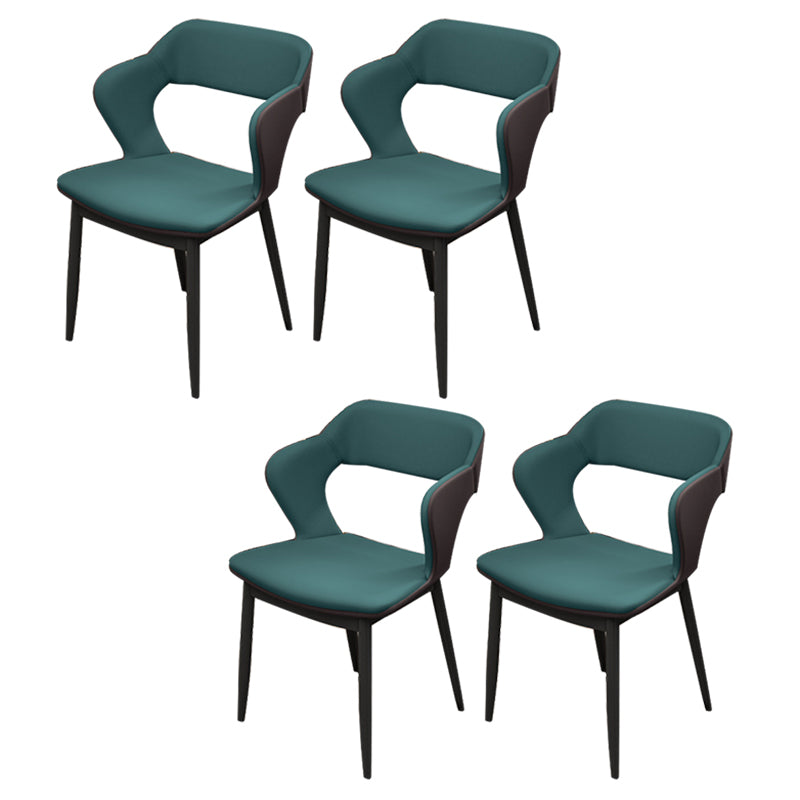 Industrial Style Dining Chair Armless Dining Chair with Metal Legs for Kitchen