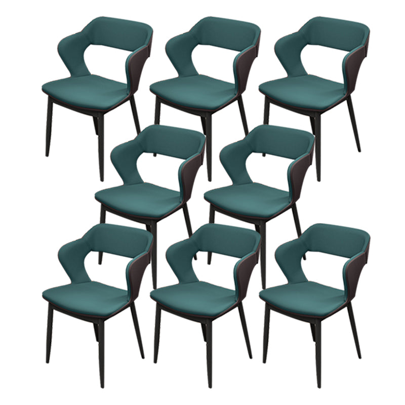 Industrial Style Dining Chair Armless Dining Chair with Metal Legs for Kitchen