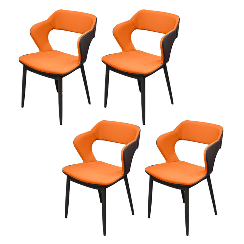 Industrial Style Dining Chair Armless Dining Chair with Metal Legs for Kitchen