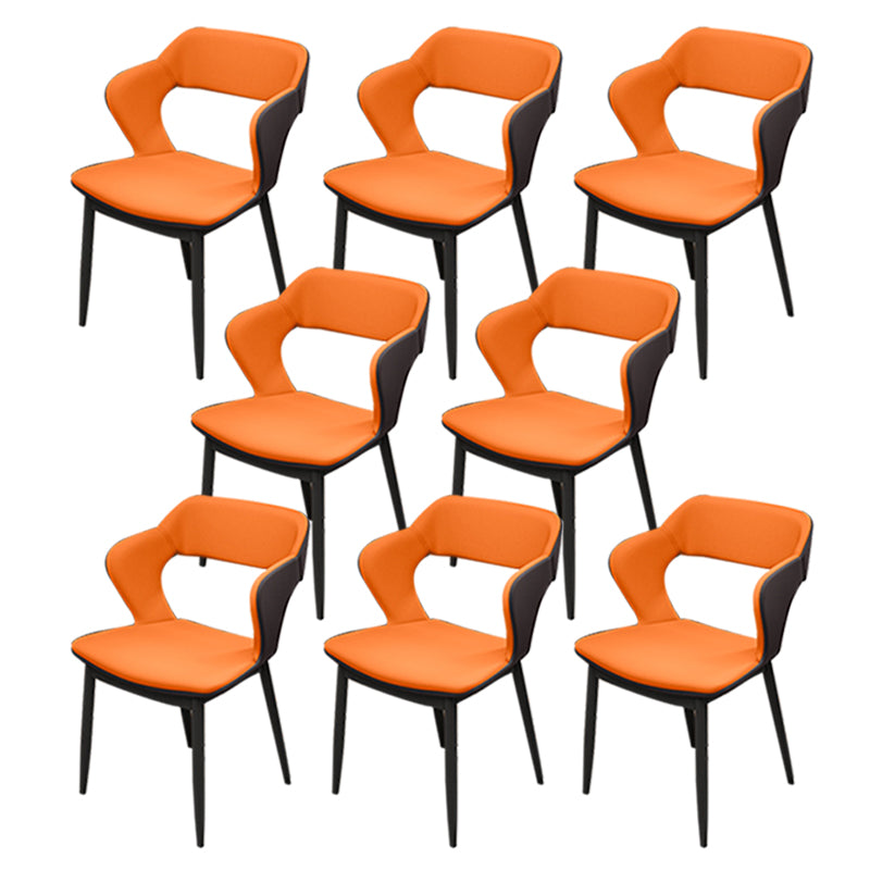 Industrial Style Dining Chair Armless Dining Chair with Metal Legs for Kitchen