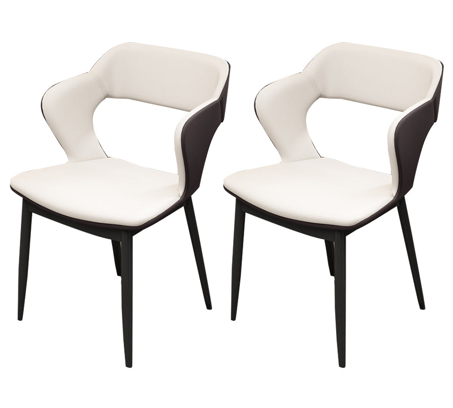 Industrial Style Dining Chair Armless Dining Chair with Metal Legs for Kitchen