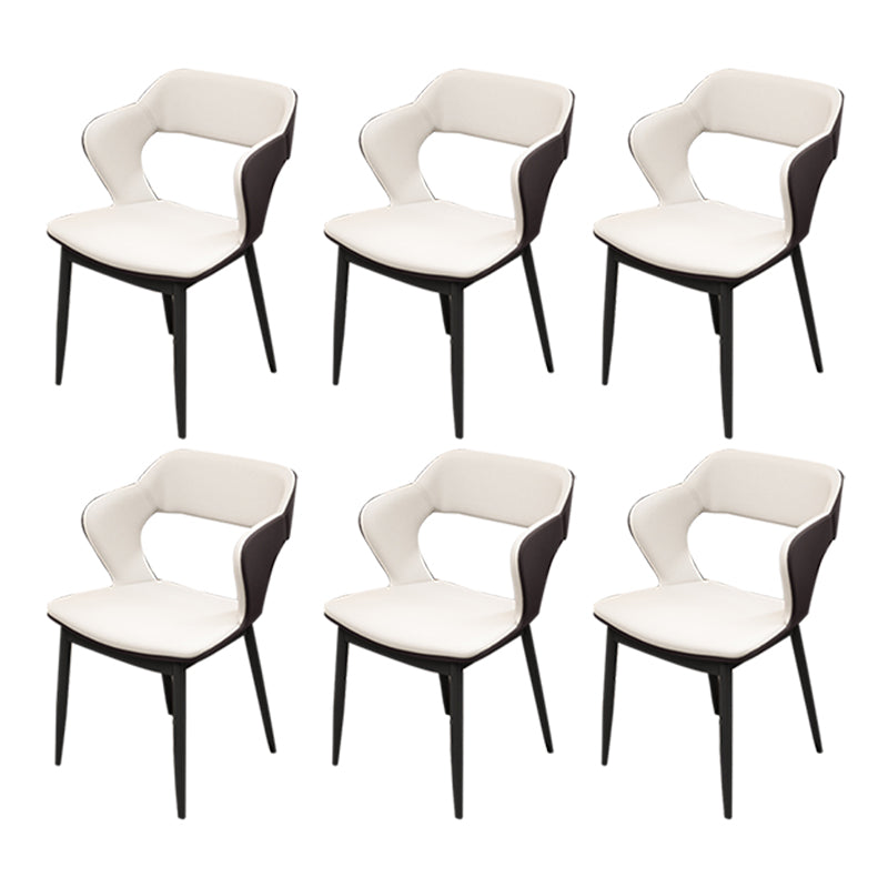 Industrial Style Dining Chair Armless Dining Chair with Metal Legs for Kitchen