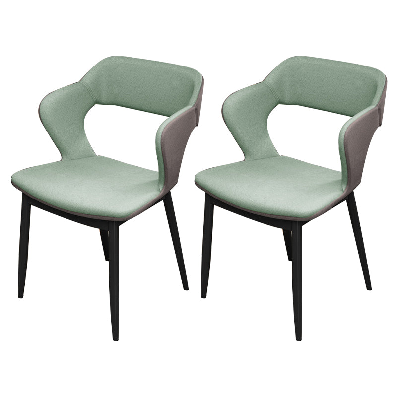 Industrial Style Dining Chair Armless Dining Chair with Metal Legs for Kitchen