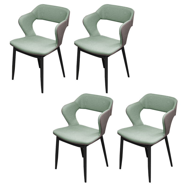 Industrial Style Dining Chair Armless Dining Chair with Metal Legs for Kitchen