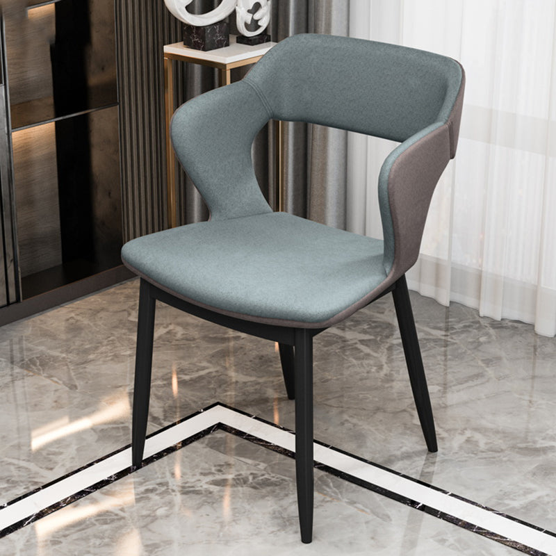 Industrial Style Dining Chair Armless Dining Chair with Metal Legs for Kitchen