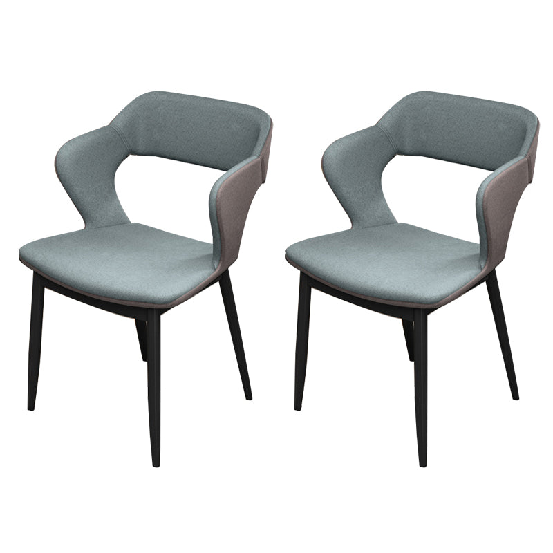 Industrial Style Dining Chair Armless Dining Chair with Metal Legs for Kitchen