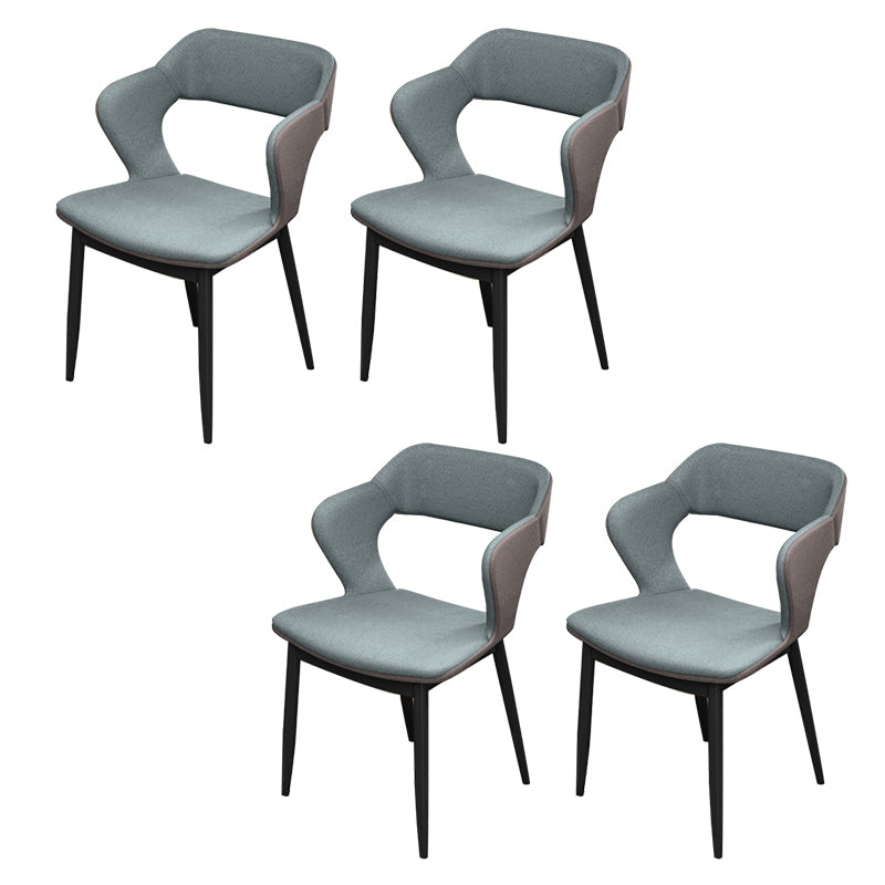 Industrial Style Dining Chair Armless Dining Chair with Metal Legs for Kitchen