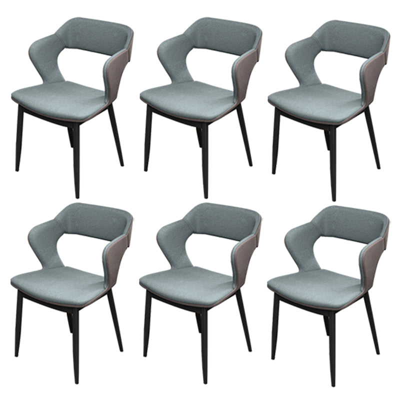 Industrial Style Dining Chair Armless Dining Chair with Metal Legs for Kitchen