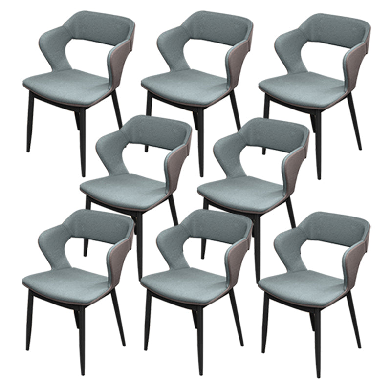 Industrial Style Dining Chair Armless Dining Chair with Metal Legs for Kitchen